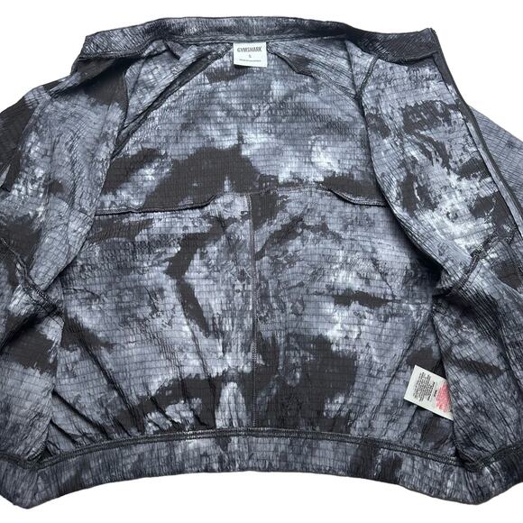 Gymshark | Women | Elevate Woven Grey Spray Dye Cropped Athletic Jacket | Small - Picture 8 of 10